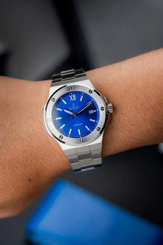 RELOJ KOSMO 501-7 – Acero 316L, Cristal de Zafiro, Esfera Negra , 5ATM