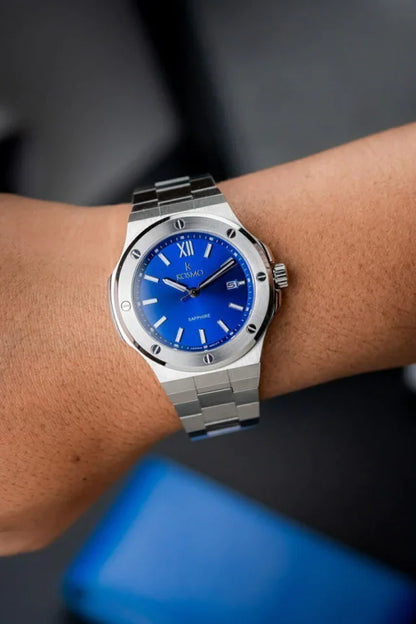 RELOJ KOSMO 501-7 – Acero 316L, Cristal de Zafiro, Esfera Negra , 5ATM