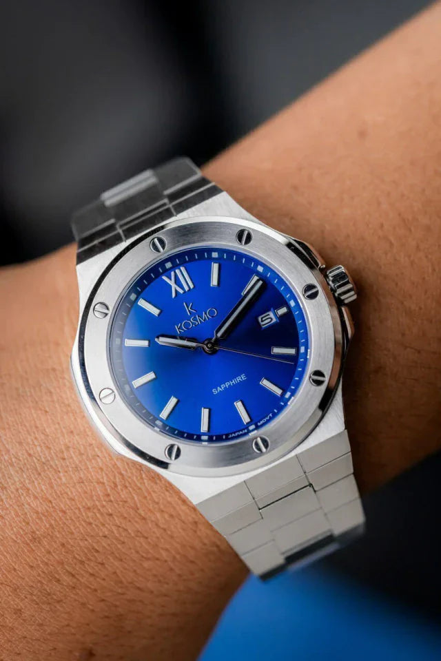 RELOJ KOSMO 501-7 – Acero 316L, Cristal de Zafiro, Esfera Negra , 5ATM