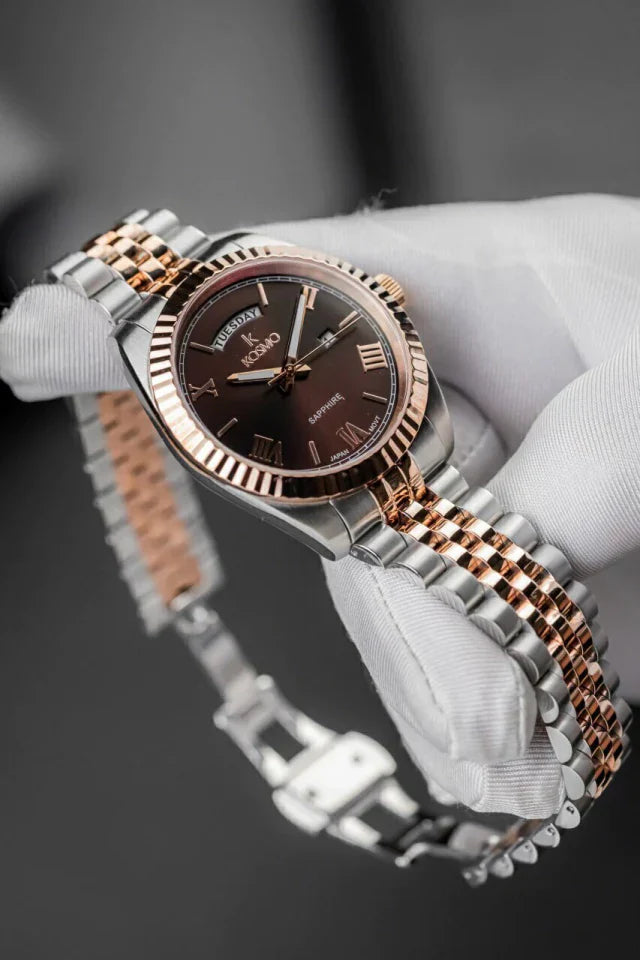 Reloj Kosmo 583s-7 – Bicolor Plata y Oro Rosado