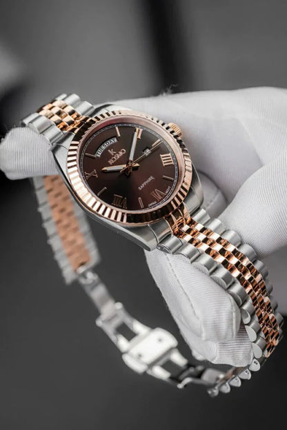 Reloj Kosmo 583s-7 – Bicolor Plata y Oro Rosado