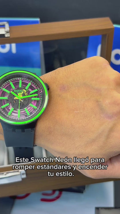 SWATCH SB0 NEON  NEGRO PARA HOMBRE REF-NV